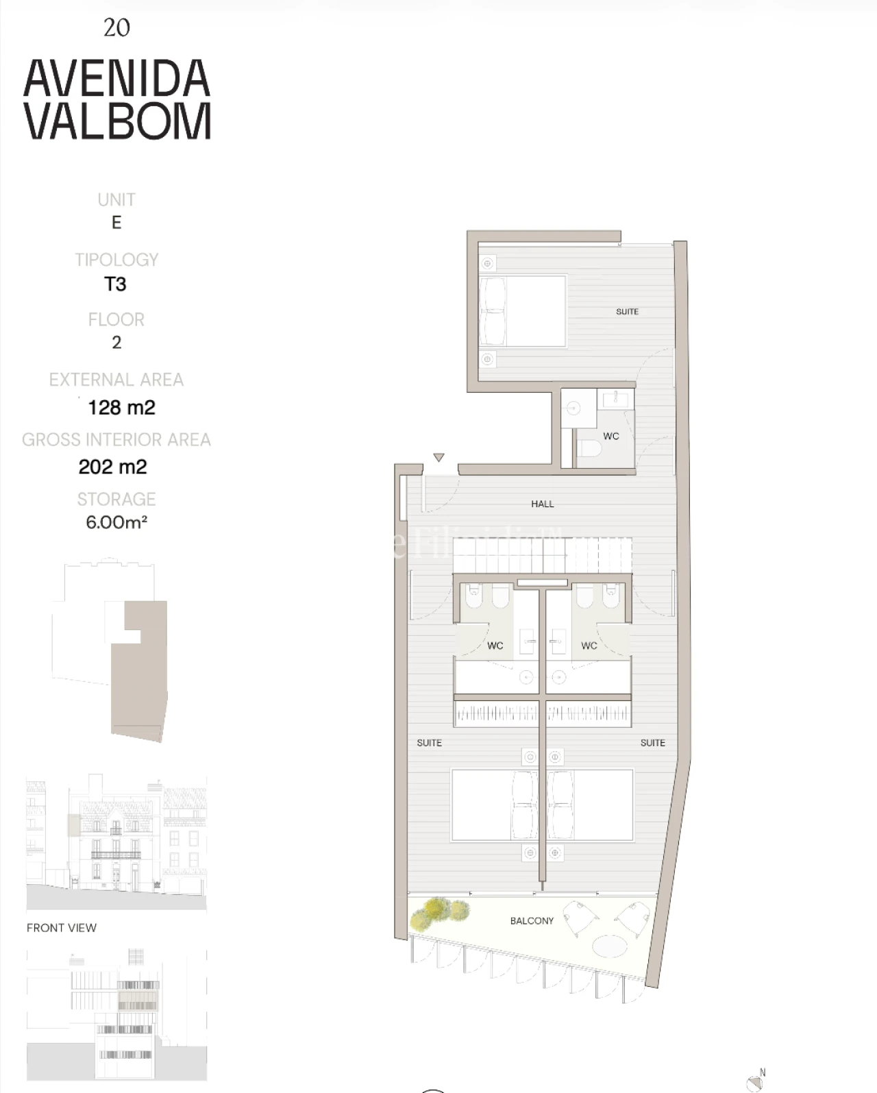 Apartamento T3 para Venda em Cascais e Estoril Planta 3
