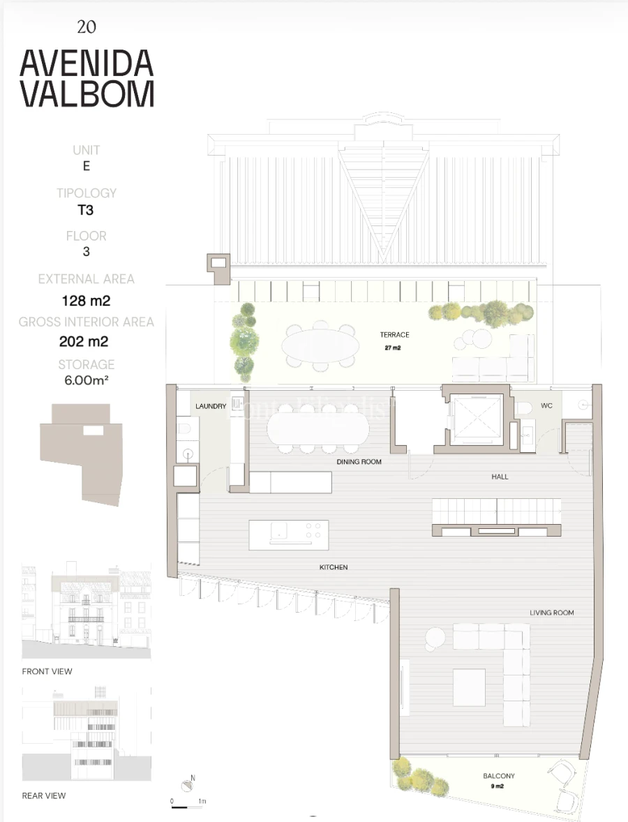 Apartamento T3 para Venda em Cascais e Estoril Planta 2