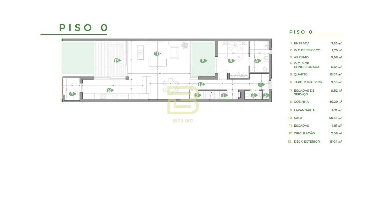 Moradia T3 para Venda em Quarteira Planta 2