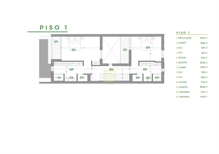 Moradia T3 para Venda em Quarteira Planta 1
