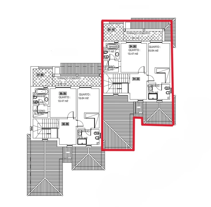 Moradia T3 para Venda em Quarteira Planta 3
