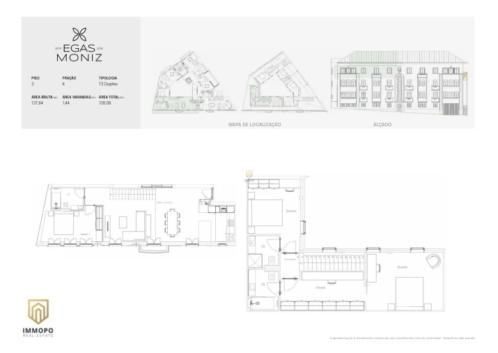 Apartamento T3 para Venda em Cedofeita, Santo Ildefonso, Sé, Miragaia, São Nicolau e Vitória Planta 1