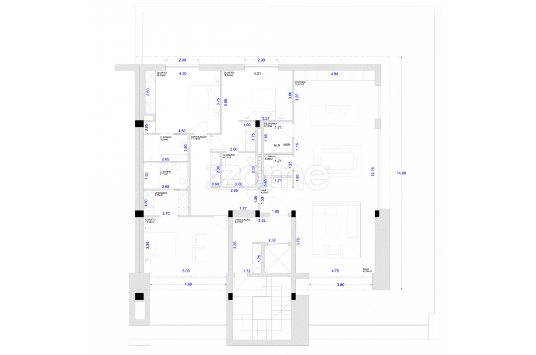 Apartamento T3 para Venda em Fonte Arcada e Oliveira Foto 24