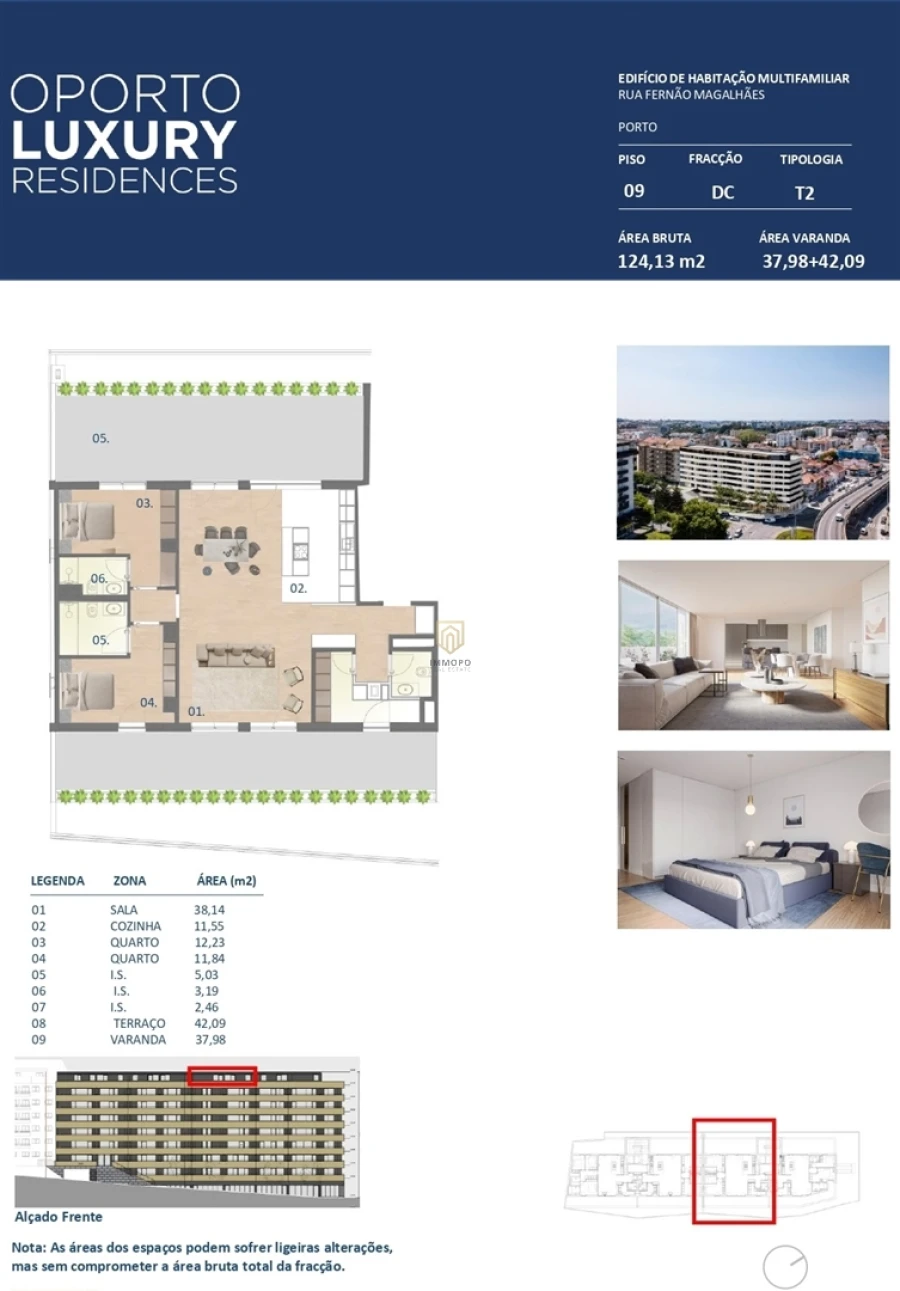 Apartamento T2 para Venda em Paranhos Planta 1