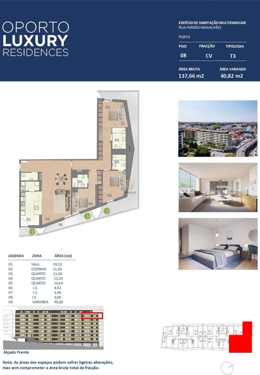 Apartamento T3 para Venda em Paranhos Planta 1