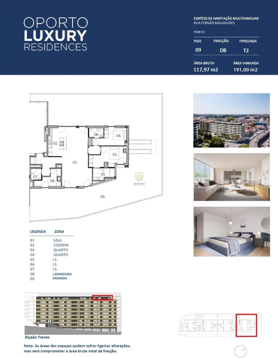 Apartamento T2 para Venda em Paranhos Planta 1