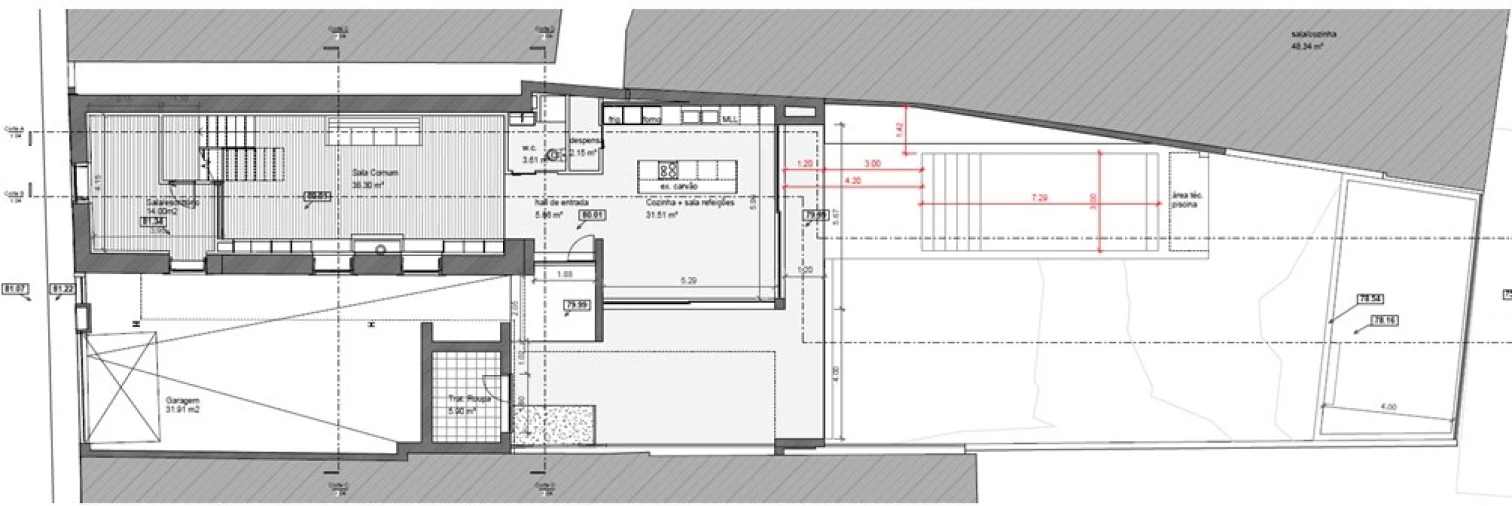 Moradia T5 para Venda em Mafamude e Vilar do Paraíso Planta 1