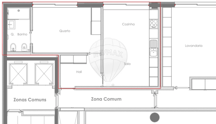Apartamento T1 para Venda em Ramalde Foto 23