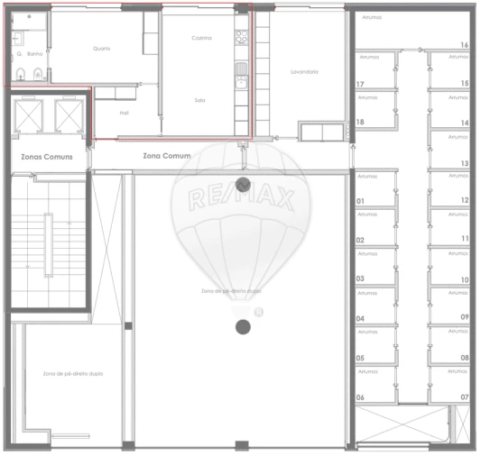 Apartamento T1 para Venda em Ramalde Foto 24