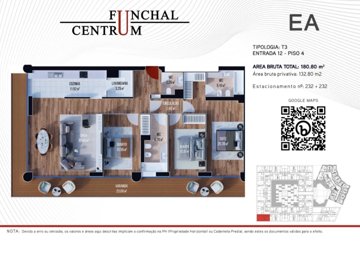 Apartamento T3 para Venda em Funchal (Se) Planta 1