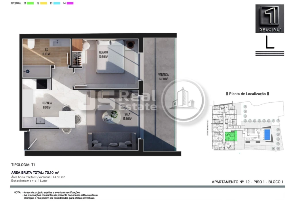 Apartamento T1 para Venda em Ribeira Brava Foto 20