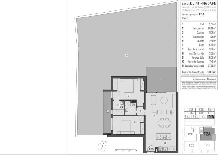 Apartamento T2 para Venda em São Martinho Planta 1