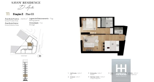 Apartamento T1 para Venda em Avenidas Novas