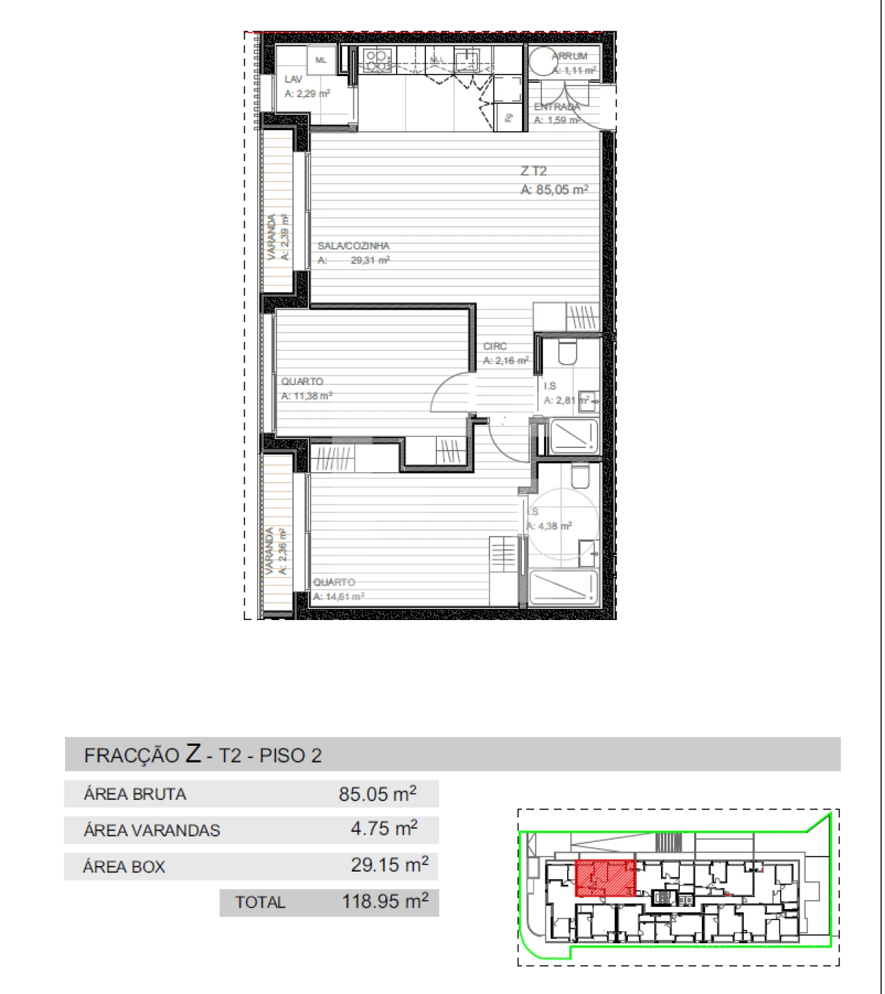 Apartamento T2 para Venda em Grijo Foto 17