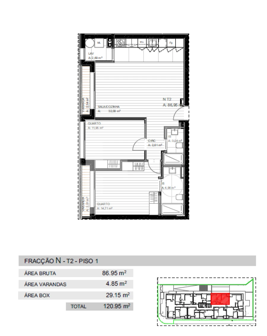 Apartamento T2 para Venda em Grijo Foto 17