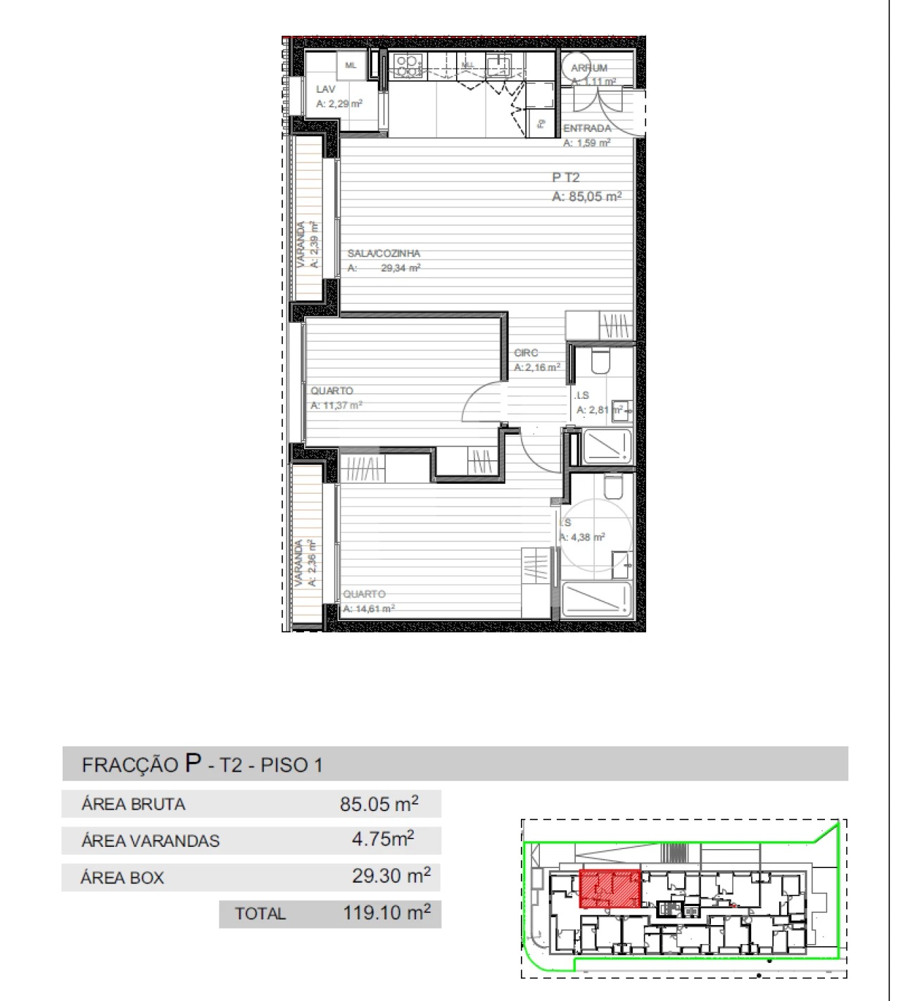 Apartamento T2 para Venda em Grijo Foto 17