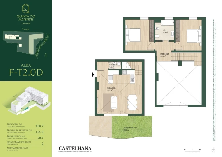 Apartamento T2 para Venda em Carnaxide e Queijas Planta 1