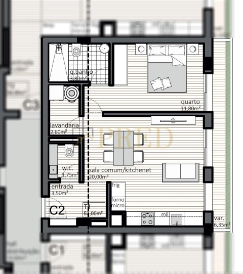 Apartamento T1 para Venda em Matosinhos e Leça da Palmeira