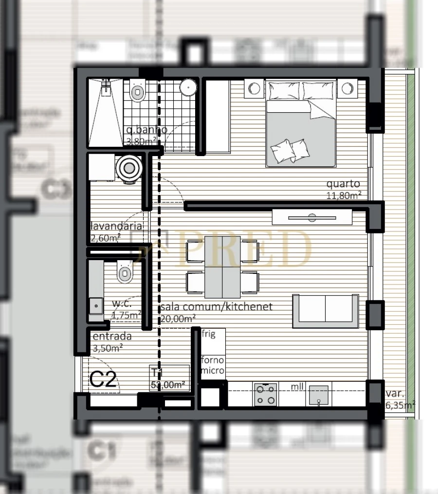 Apartamento T1 para Venda em Matosinhos e Leça da Palmeira Foto 7