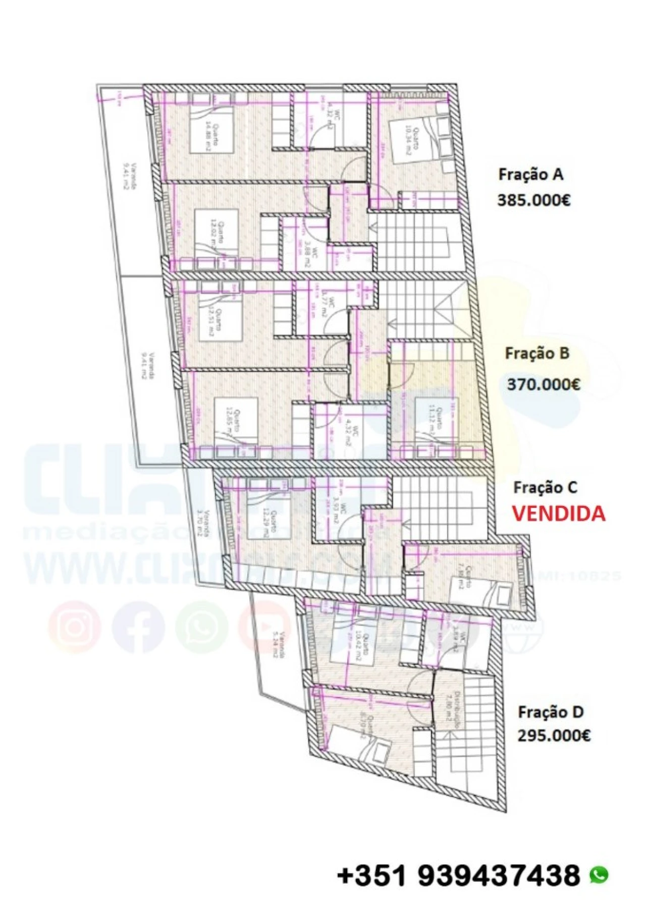 Moradia T3 para Venda em Lamas Planta 2