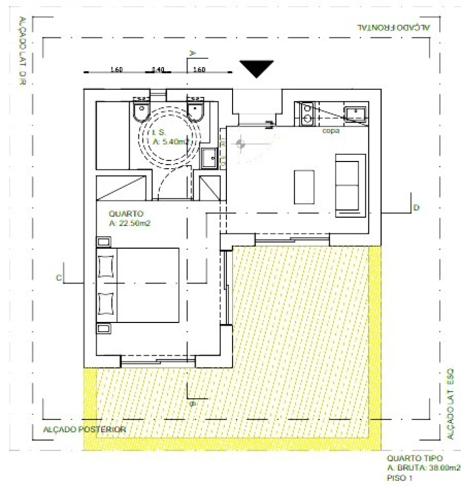 Moradia T1 para Venda em Monchique Planta 1
