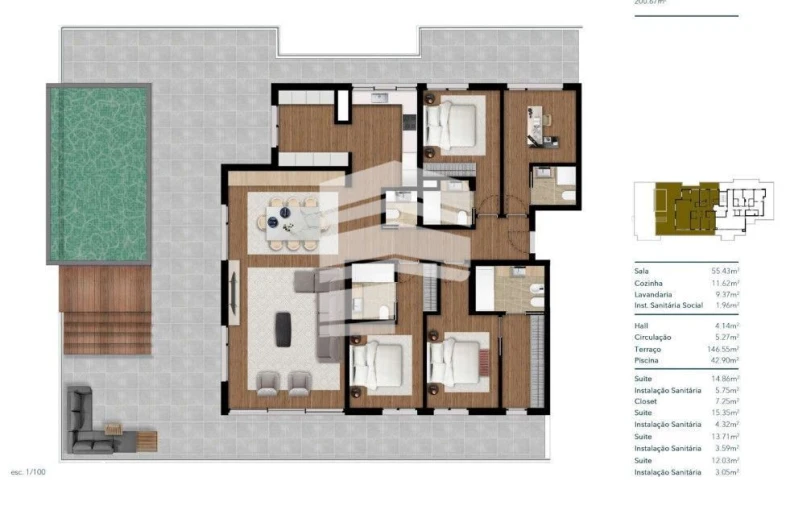Apartamento T4 para Venda em Funchal (Santa Luzia) Foto 2