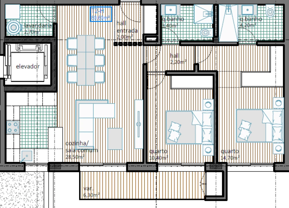 Apartamento T2 para Venda em Castêlo da Maia Foto 26