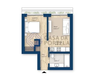 Apartamento T1 para Venda em Canidelo