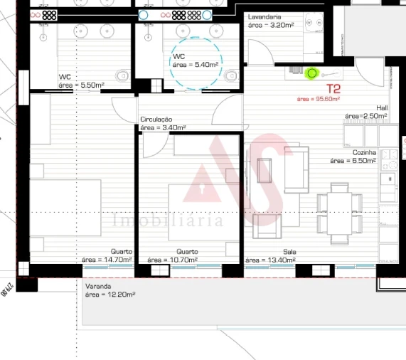Apartamento T2 para Venda em Silvares, Pias, Nogueira e Alvarenga Foto 8
