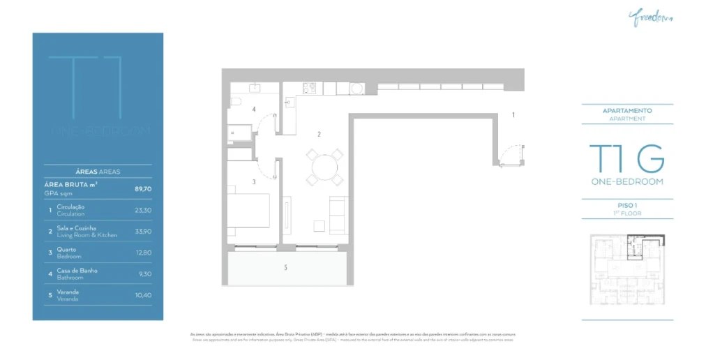Apartamento T1 para Venda em Arroios Planta 1