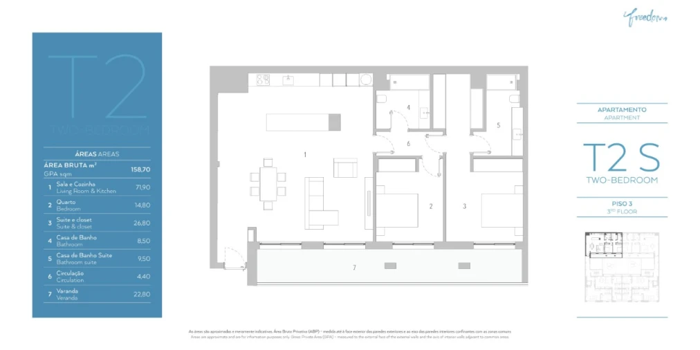 Apartamento T2 para Venda em Arroios Planta 1