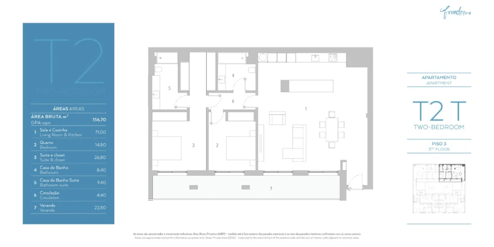 Apartamento T2 para Venda em Arroios Planta 1