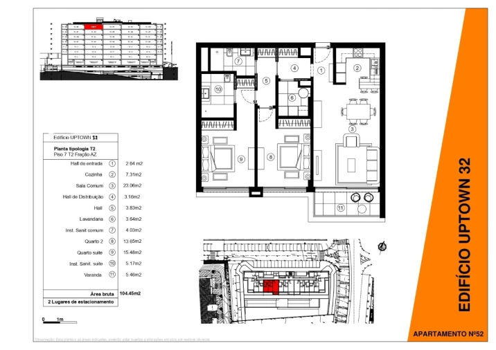 Apartamento T2 para Venda em São Martinho Planta 1