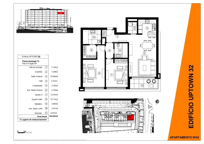 Apartamento T2 para Venda em São Martinho Planta 1