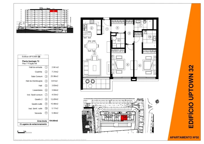 Apartamento T2 para Venda em São Martinho Planta 1