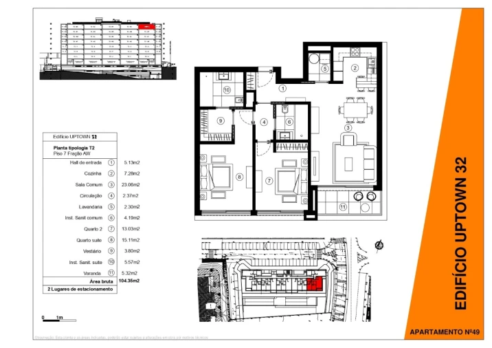Apartamento T2 para Venda em São Martinho Planta 1