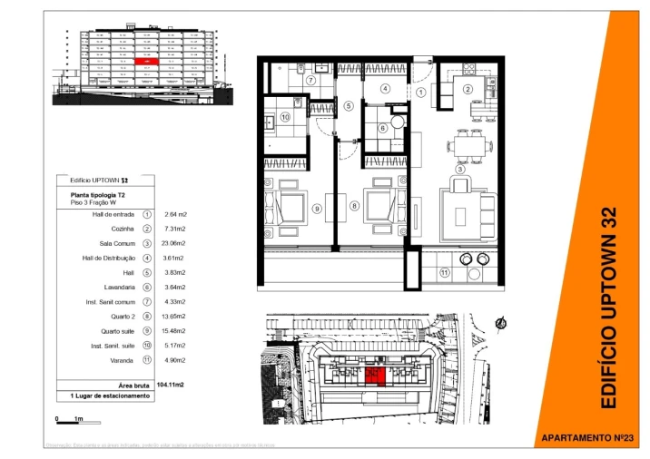 Apartamento T2 para Venda em São Martinho Planta 1