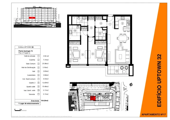 Apartamento T2 para Venda em São Martinho Planta 1