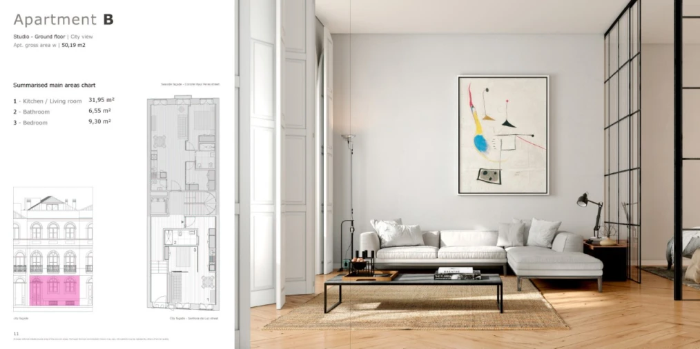Apartamento T1 para Venda em Aldoar, Foz do Douro e Nevogilde Planta 1