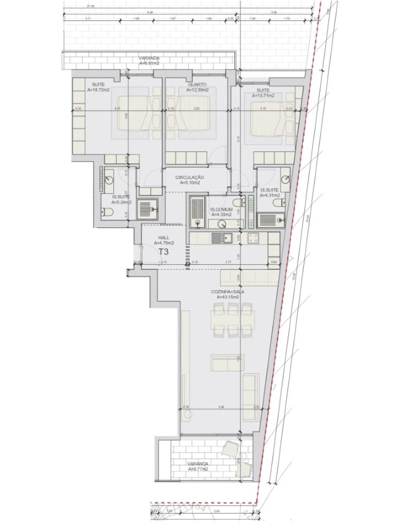Apartamento T3 para Venda em Loures Planta 4