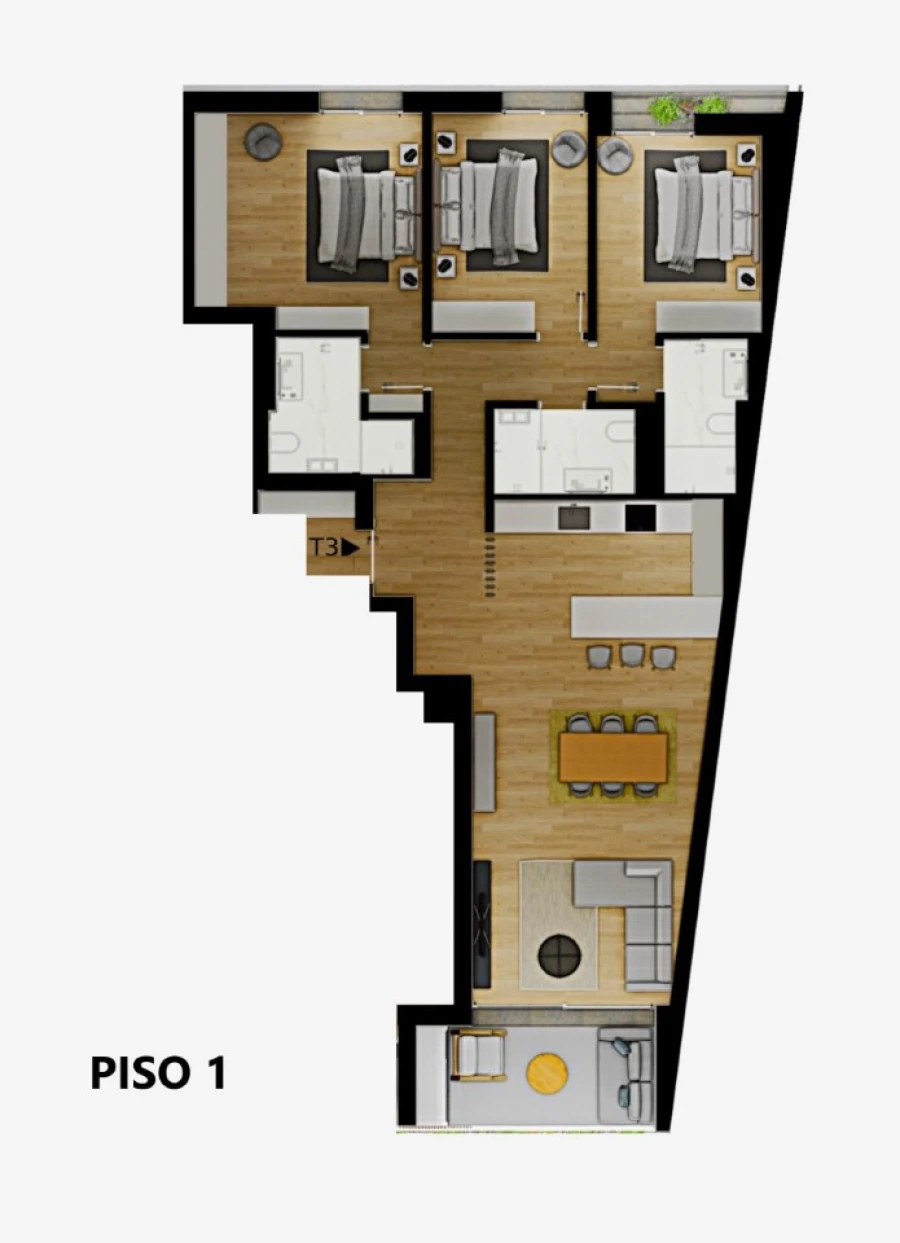 Apartamento T3 para Venda em Loures Planta 1