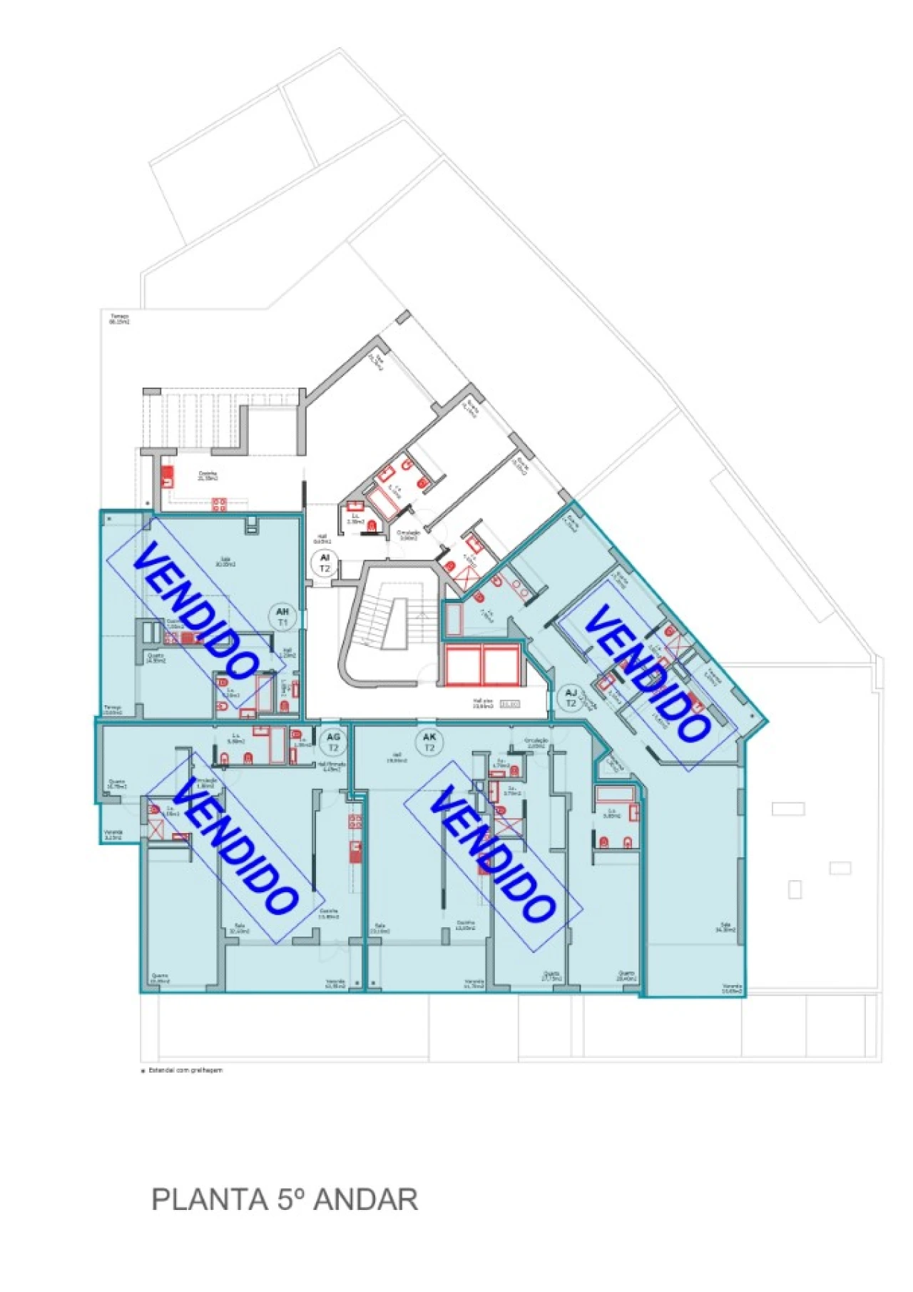 Apartamento T1 para Venda em Portimão Planta 5