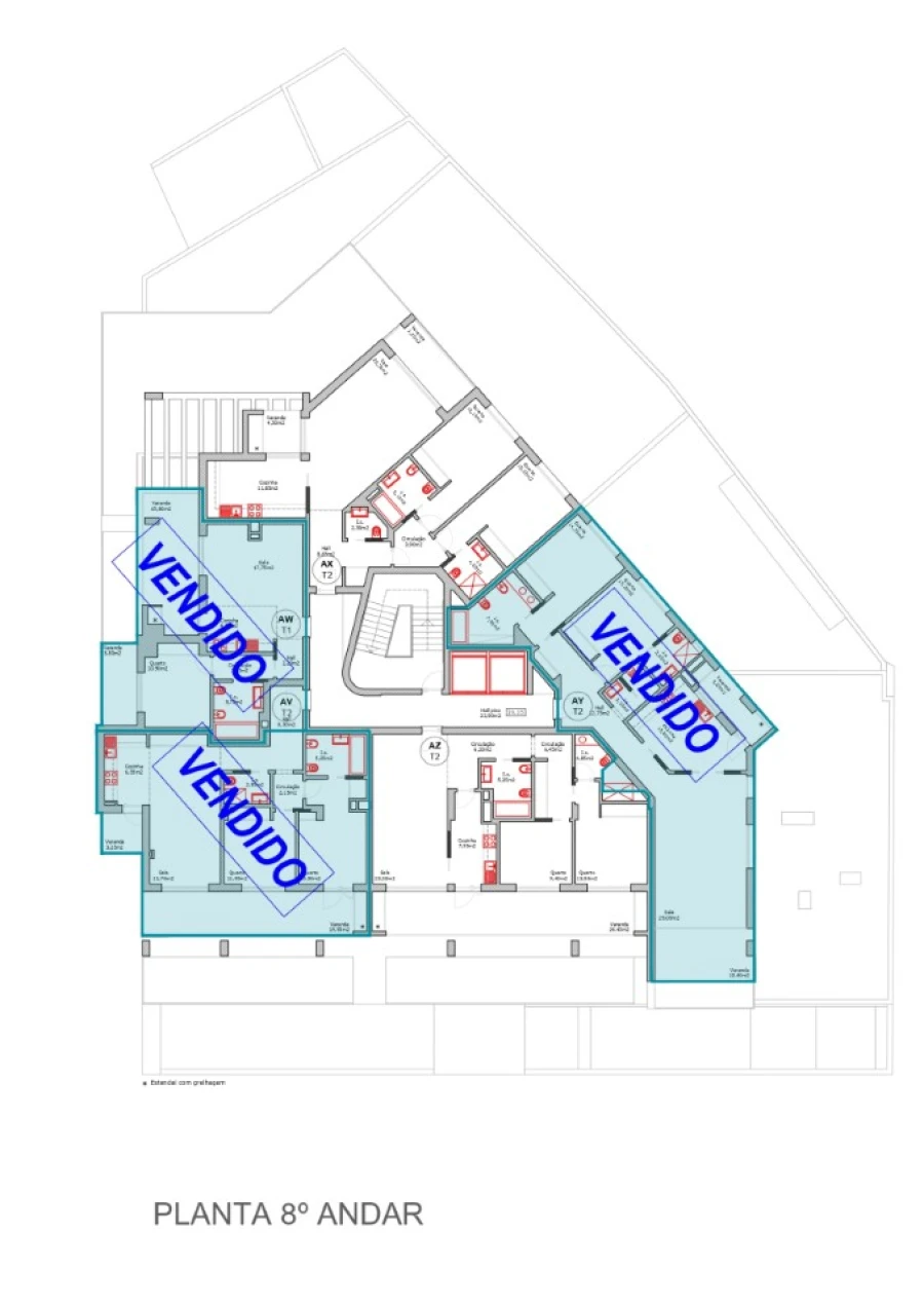 Apartamento T2 para Venda em Portimão Planta 8