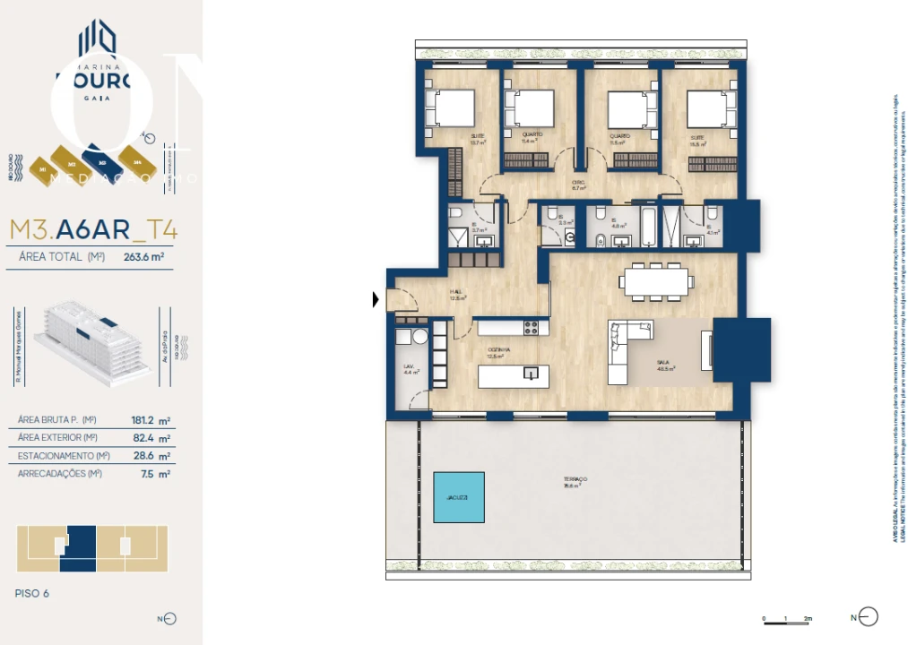 Apartamento T4 para Venda em Santa Marinha e São Pedro da Afurada Foto 16