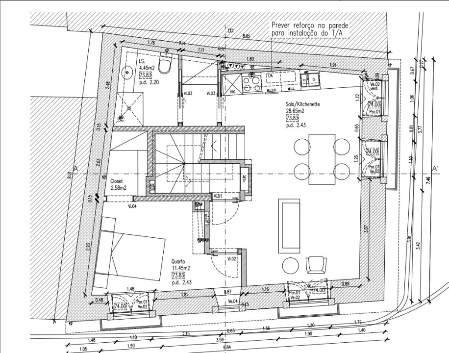 Apartamento T8 para Venda em São Vicente Planta 4