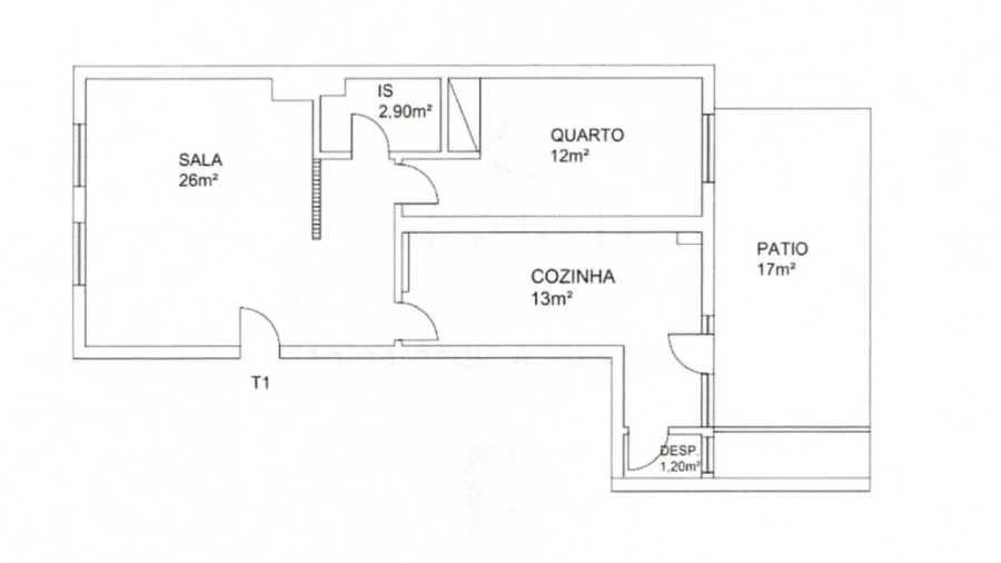 Apartamento T1 para Venda em Cascais e Estoril Planta 1