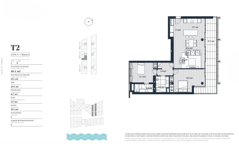 Apartamento T2 para Venda em Marvila Planta 1
