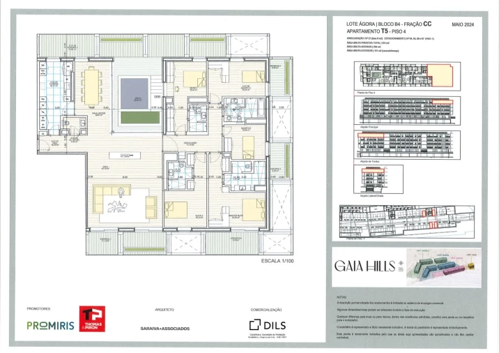 Apartamento T5 para Venda em Santa Marinha e São Pedro da Afurada Planta 1
