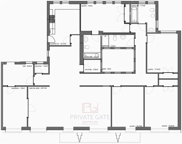 Apartamento T4 para Arrendamento em Cedofeita, Santo Ildefonso, Sé, Miragaia, São Nicolau e Vitória Foto 35