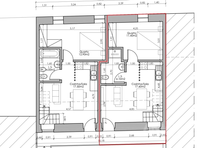 Apartamento T1 para Venda em Viseu Planta 1